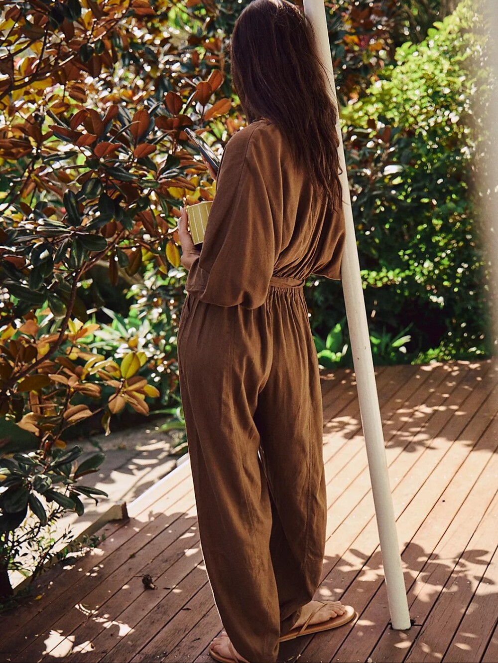 Free People Khai Brown Jumpsuit Size M - Picture 2 of 13